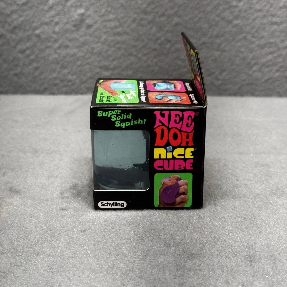 Nee Doh Nice Cube - Super Solid Squish! (Blue) - Brand New/Factory Sealed!